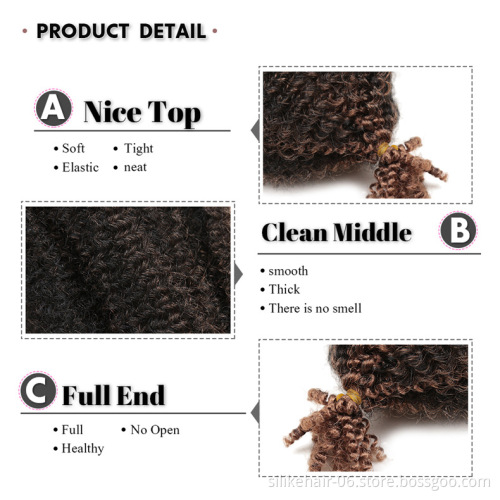 curl marley braid Soft Fluffy Synthetic  Hair Extension Long Afro Kinky Synthetic Springy Marley Crochet Twist Braiding Hair